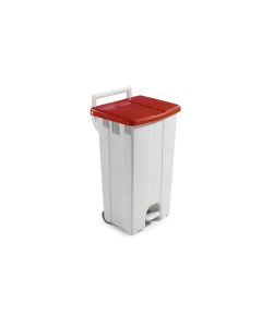 POLARIS CONTENITORE IN PLASTICA BEIGE LT.90 C/ANELLO FERMASACCO DOPPIO E COPERCHIO ROSSO
