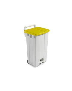 POLARIS CONTENITORE IN PLASTICA BEIGE LT.90 C/ANELLO FERMASACCO DOPPIO E COPERCHIO GIALLO